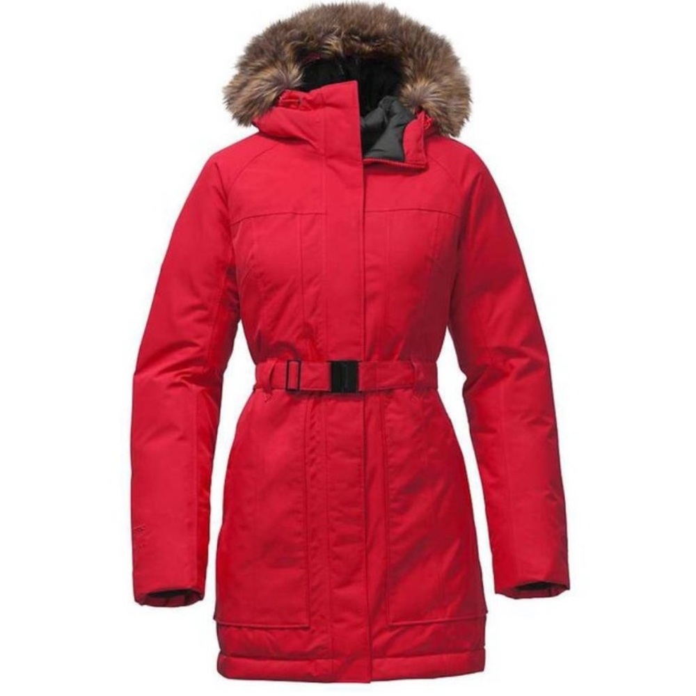 NWOT North Face Red Belted Brooklyn Parka!!!